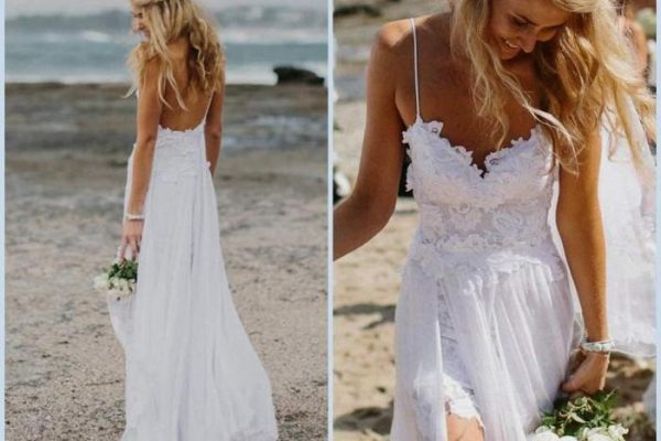 Flowy beach wedding dresses