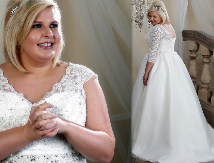 Plus size second wedding dresses